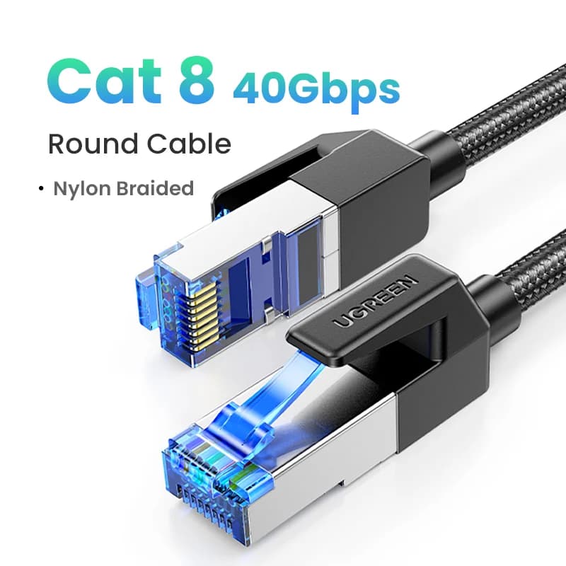 Cat8 Ethernet Kablosu, 40Gbps Örgülü LAN Kordonu