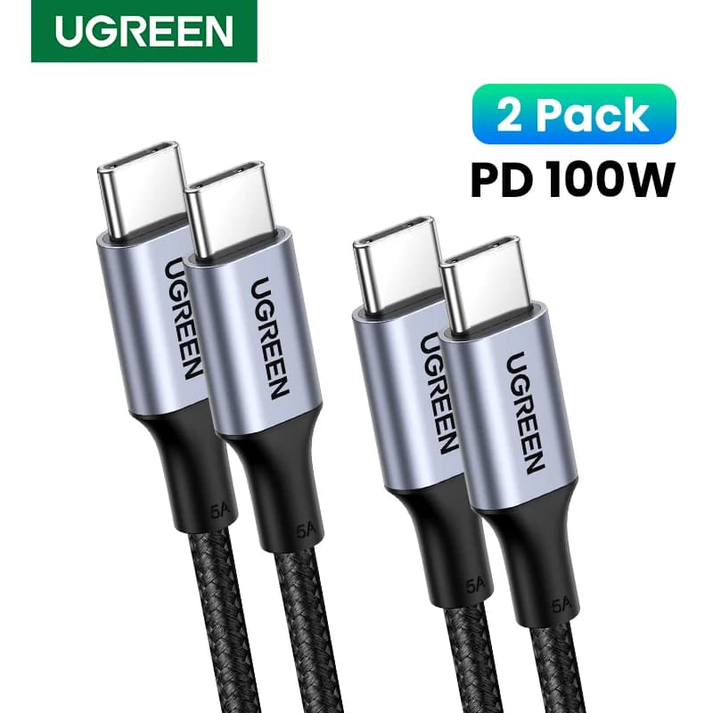 2'li Paket 100W USB-C'den USB-C'ye PD Kablolar