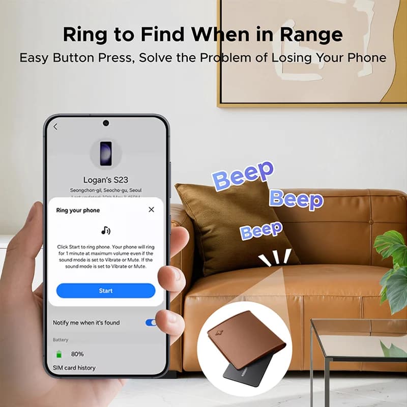 Anahtarlar ve Cüzdanlar için Bluetooth GPS Takip Etiketi
