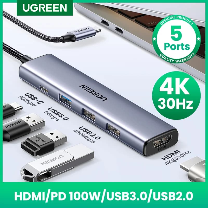 4K HDMI, SD/TF ve 100W PD Destekli USB-C Hub