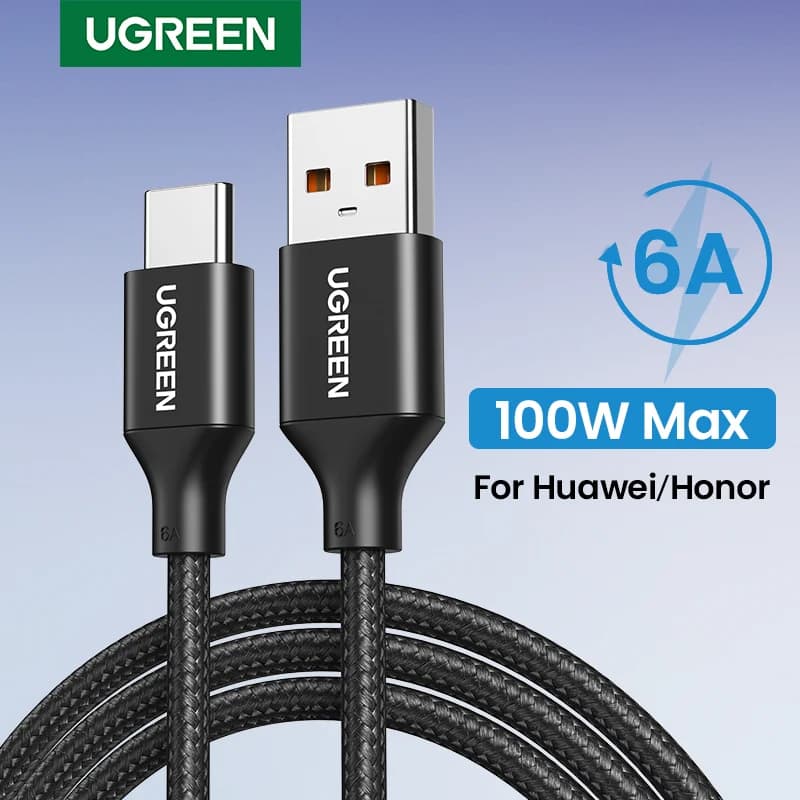 100W USB-A'dan USB-C'ye Süper Hızlı Şarj Kablosu