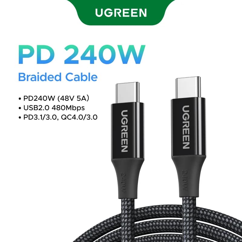 240W USB-C'den USB-C'ye Hızlı Şarj Kablosu