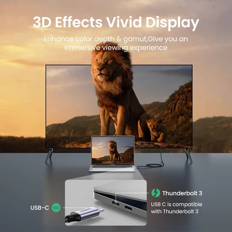 USB-C'den HDMI'ya Kablo, 4K Çözünürlüklü Video Adaptörü