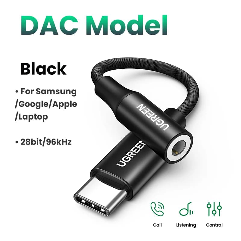 USB-C to 3.5mm DAC Kulaklık Adaptörü