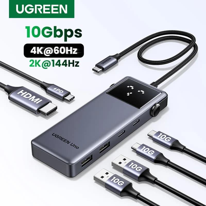 6'sı 1 Arada USB-C Hub, 4K60Hz, 100W PD