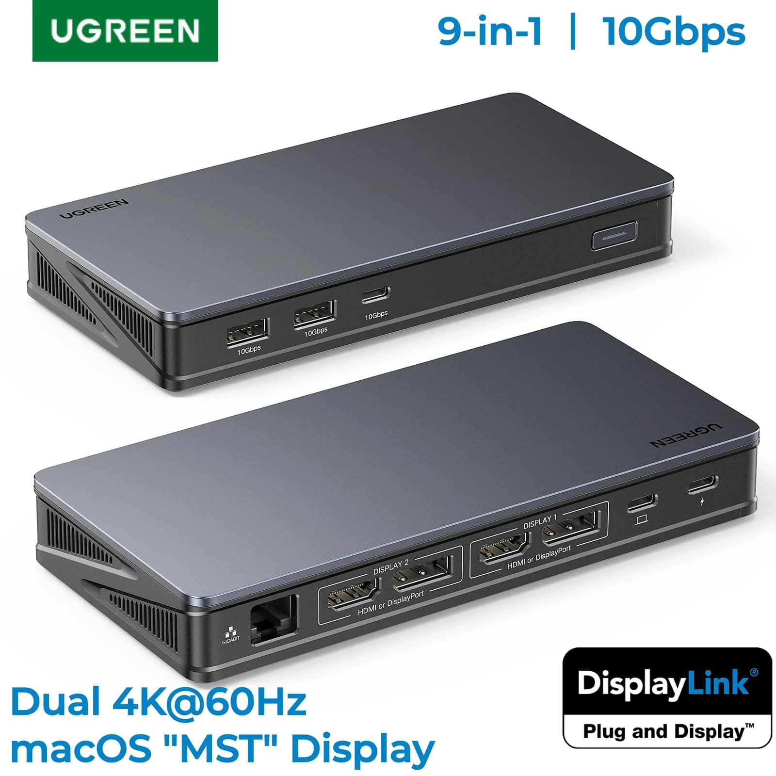 Çift 4K HDMI ve DP Destekli DisplayLink Docking İstasyonu