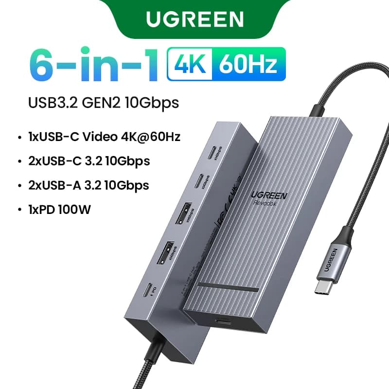 4K HDMI, 10Gbps Veri ve 100W PD Destekli USB-C Hub