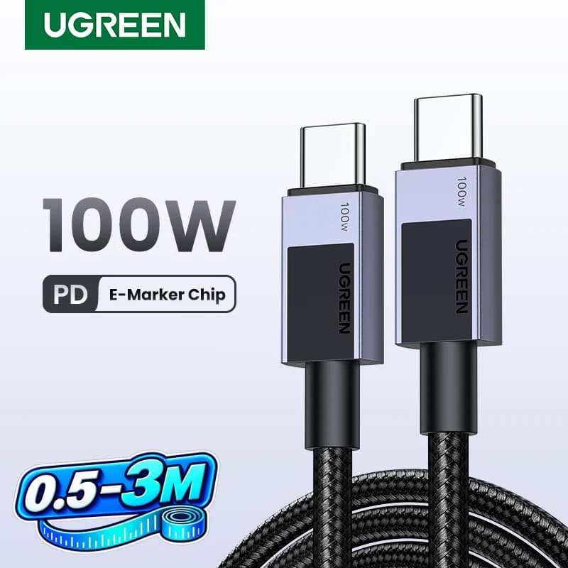 USB-C'den USB-C'ye Kablo, 100W PD, 5A