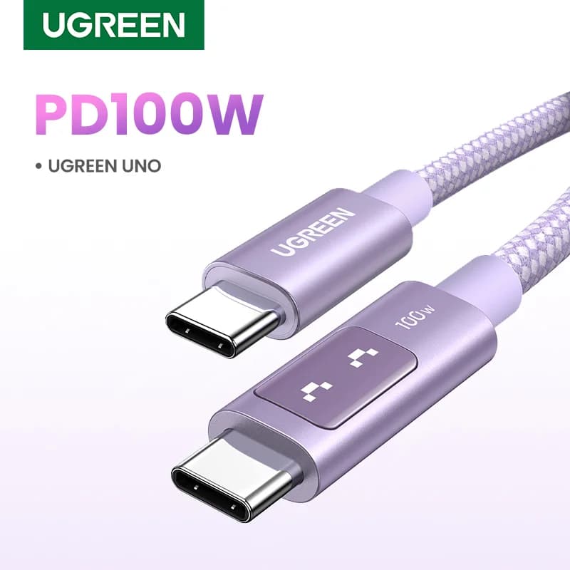 USB-C to USB-C Kablo, 100W PD, Çok Renkli