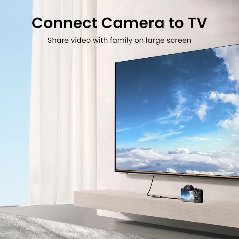 Micro HDMI to HDMI Adaptör Kablosu, 4K/60Hz