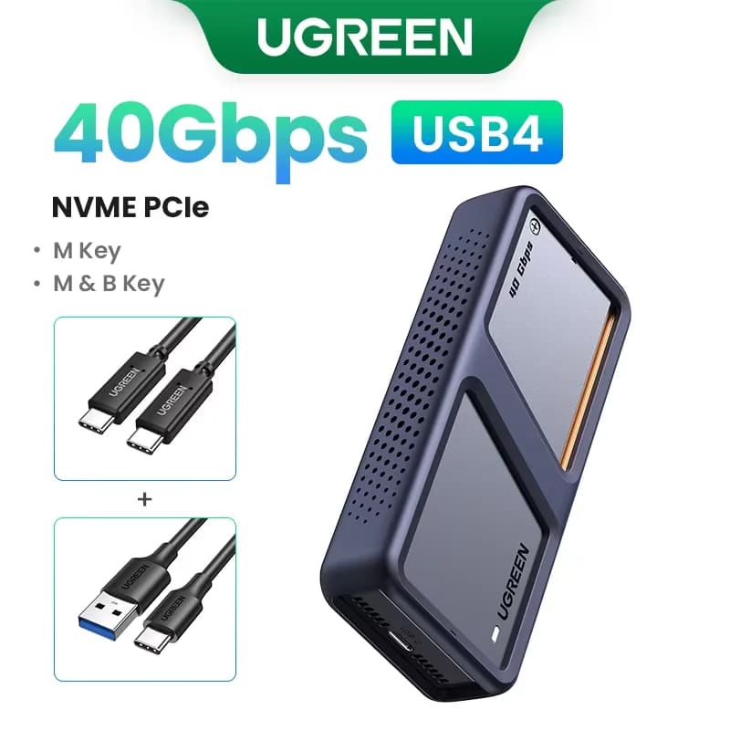 M.2 NVMe/SATA SSD Harici Disk Kutusu, 20Gbps USB-C
