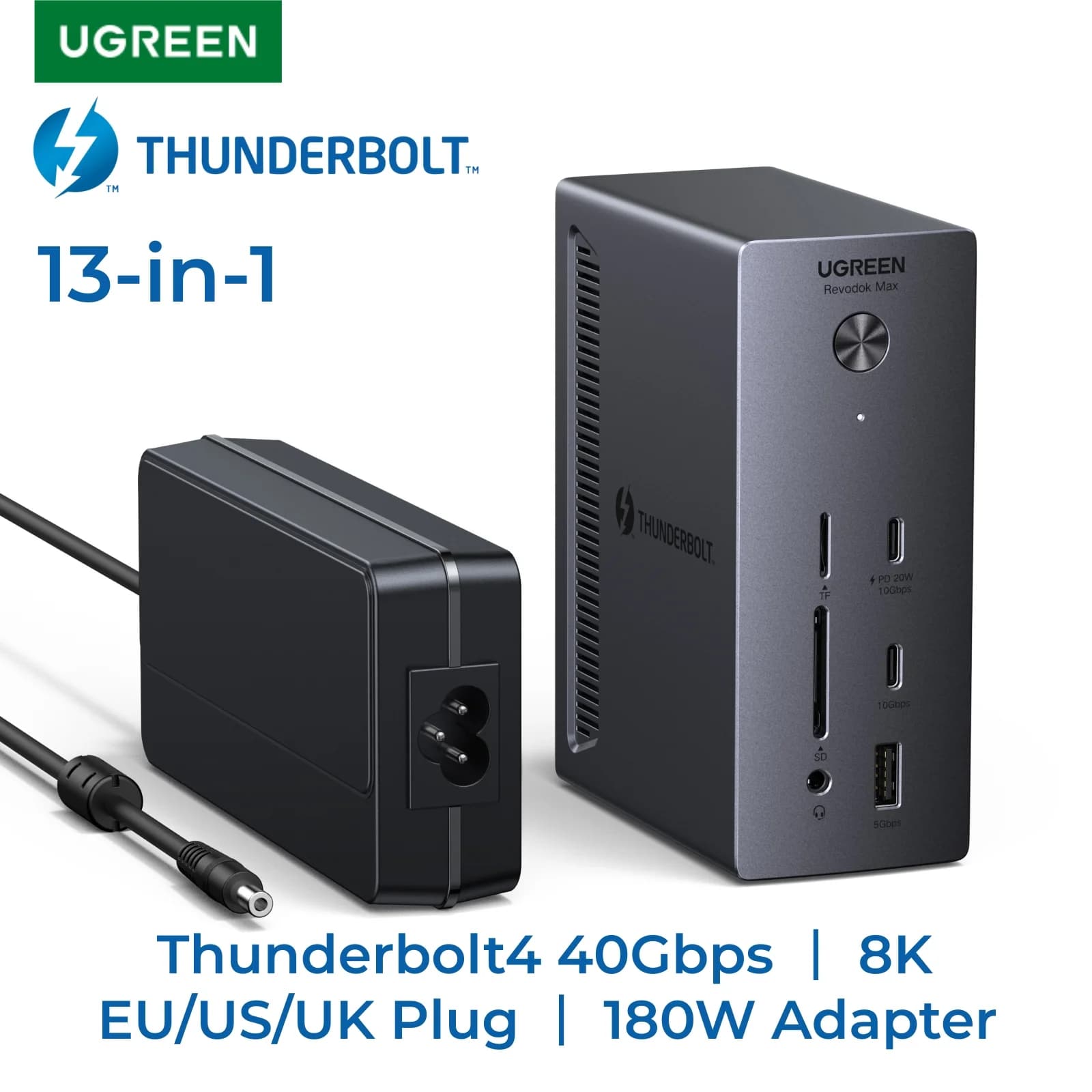 Thunderbolt 4 Docking İstasyonu 13'ü 1 Arada 40Gbps