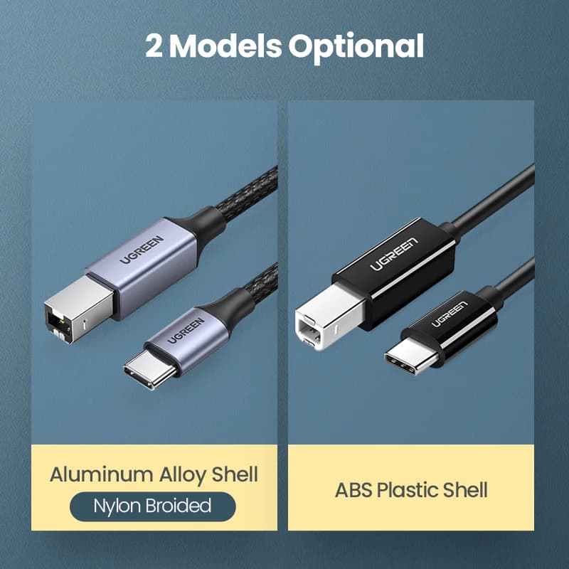 USB-C'den USB Tip-B 2.0 Yazıcı Kablosu