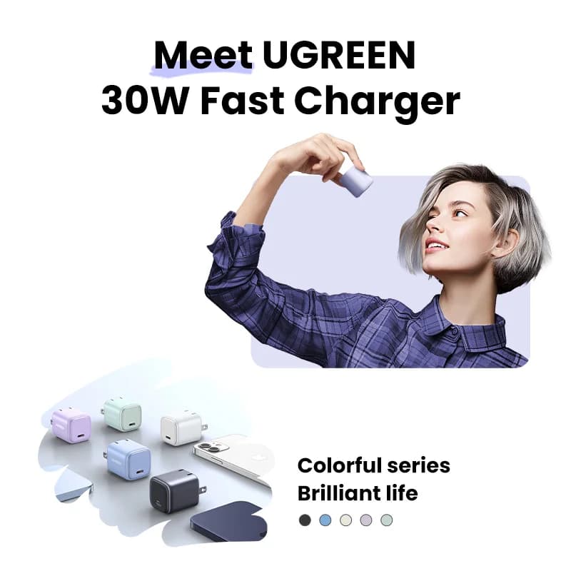 30W GaN USB-C Hızlı Duvar Şarj Cihazı