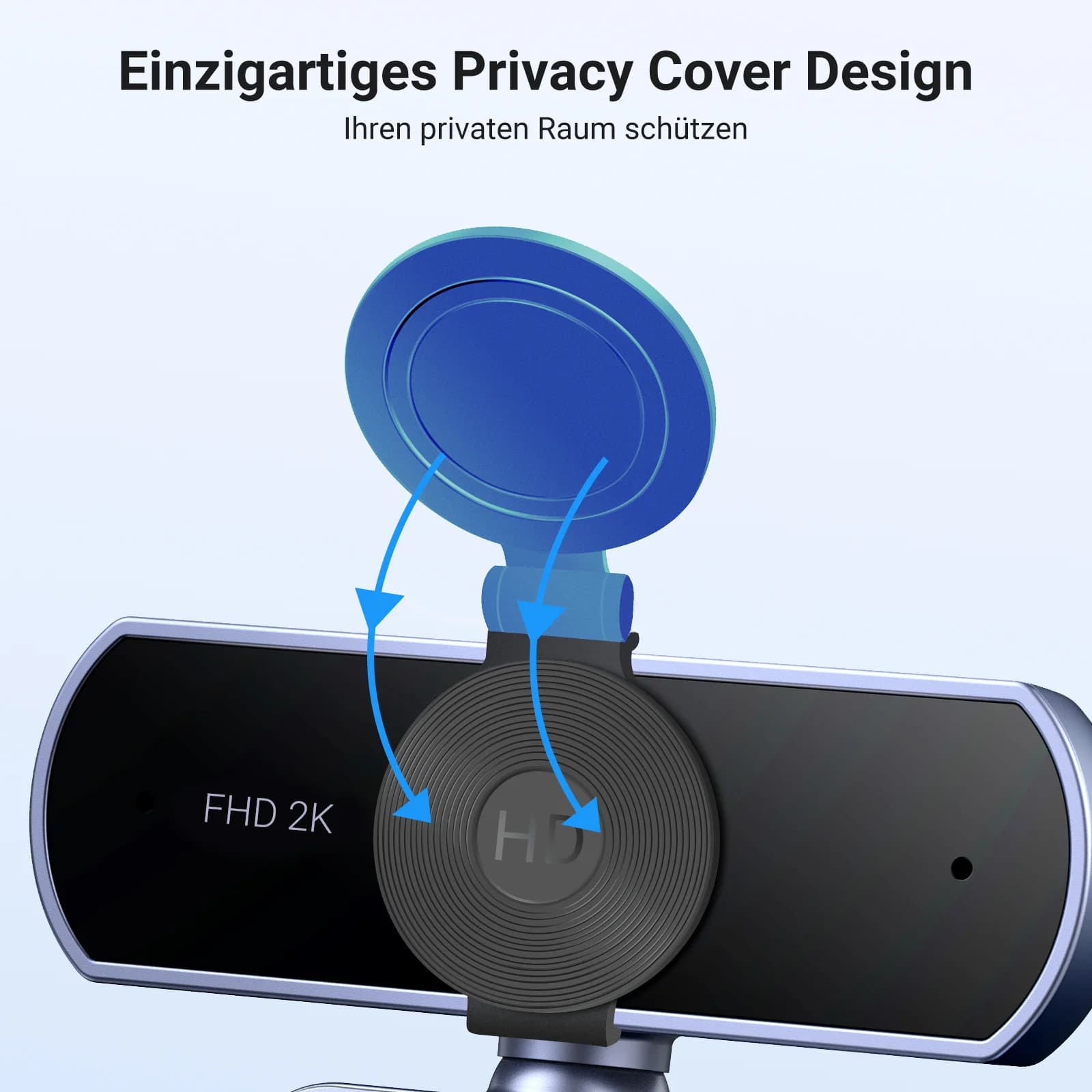 Çift Mikrofonlu 2K HD Mini USB Webcam