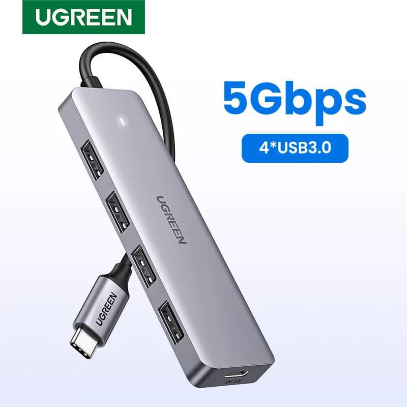 4 Portlu USB-C'den USB 3.0 Hub Bölücü