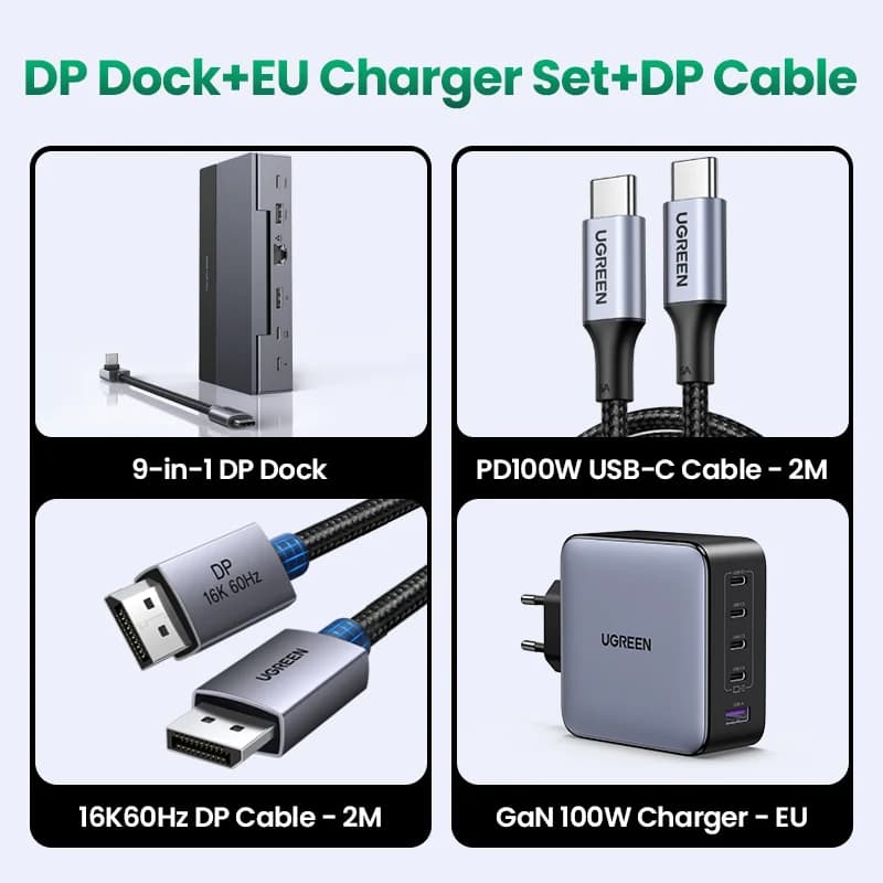 USB-C Docking İstasyonu, 4K 120Hz, 10Gbps, PD 100W