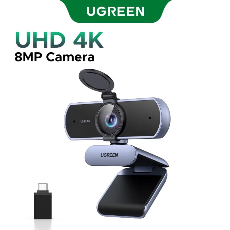 Mikrofonlu ve Otomatik Işık Düzeltmeli 4K Web Kamerası