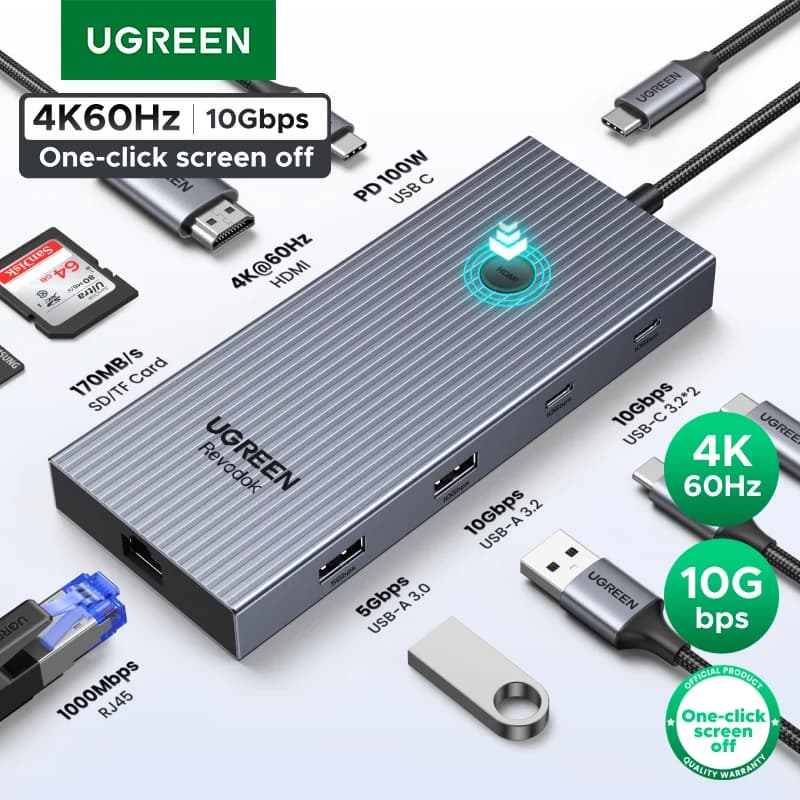 4K HDMI, Ethernet ve 100W PD Destekli USB-C Hub