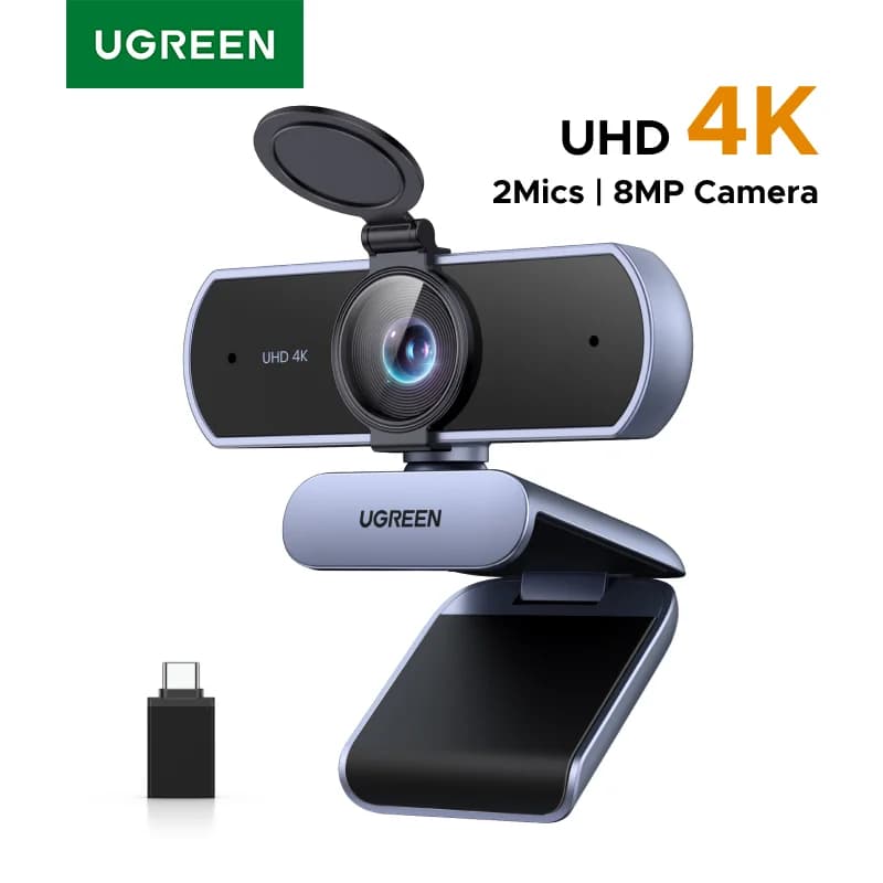 4K Web Kamerası, 8MP, Otomatik Odaklama, Çift Mikrofon