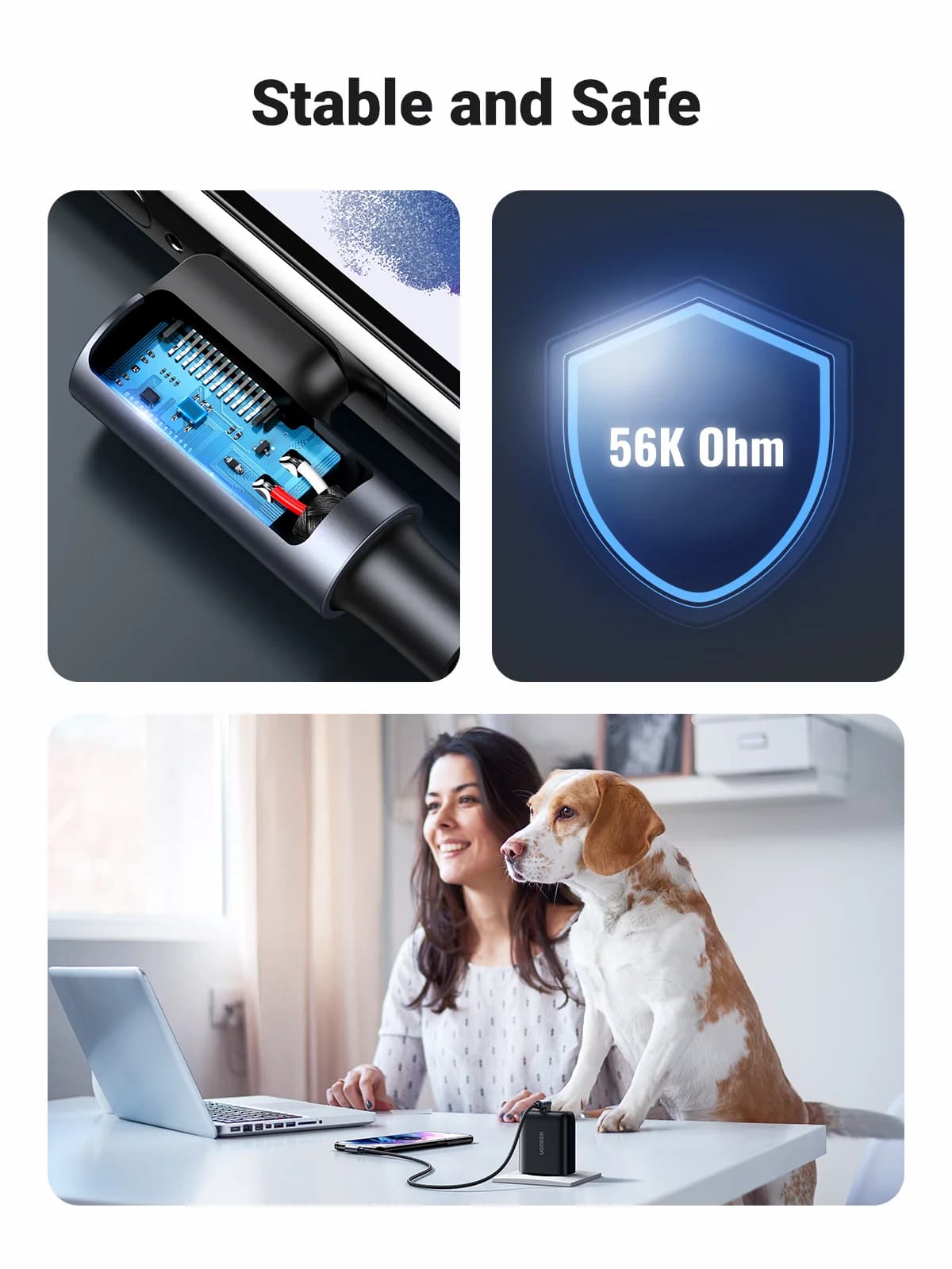 90 Derece Naylon USB-C to USB-C Kablo