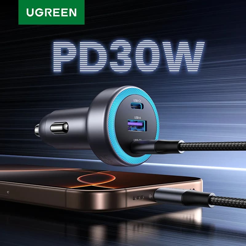 30W USB-C Araç Hızlı Şarj Adaptörü