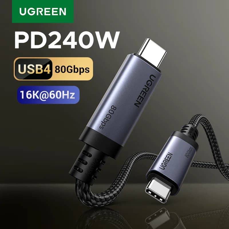 USB4 USB-C Kablosu, 240W PD, 80Gbps Veri Aktarımı