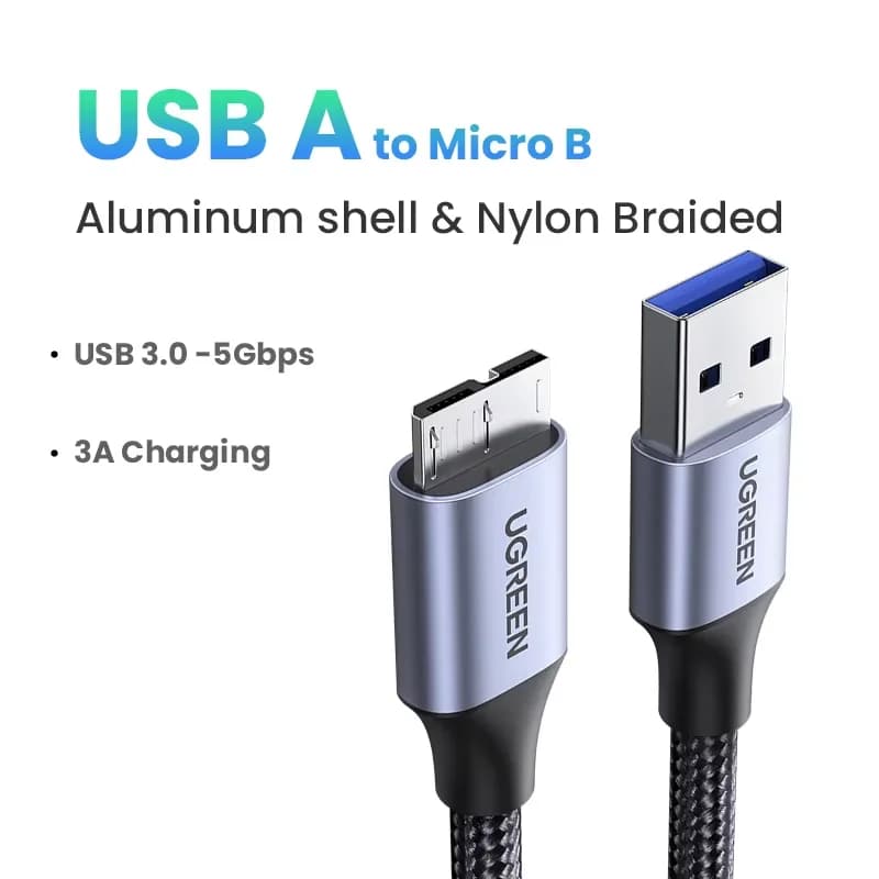 USB 3.0 Micro-B Hızlı Şarj ve Veri Kablosu