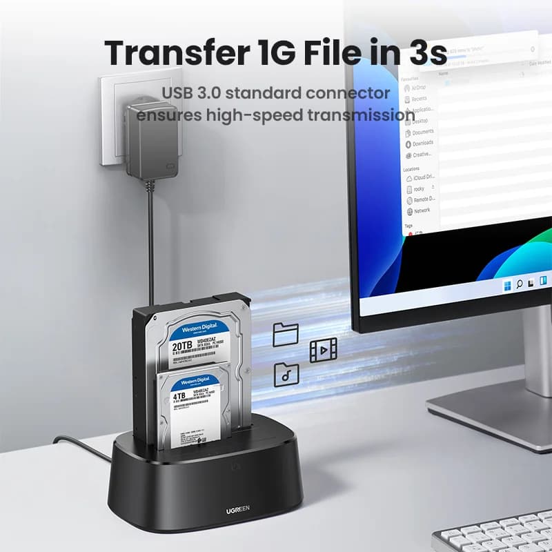 Çift Yuvaya Sahip SATA to USB 3.0 HDD Docking İstasyonu