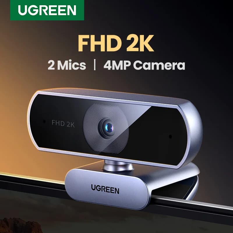 Çift Mikrofonlu 2K HD USB Webcam
