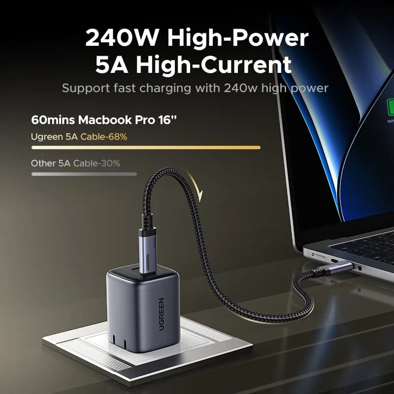 USB4 USB-C Kablosu, 240W PD, 80Gbps Veri Aktarımı