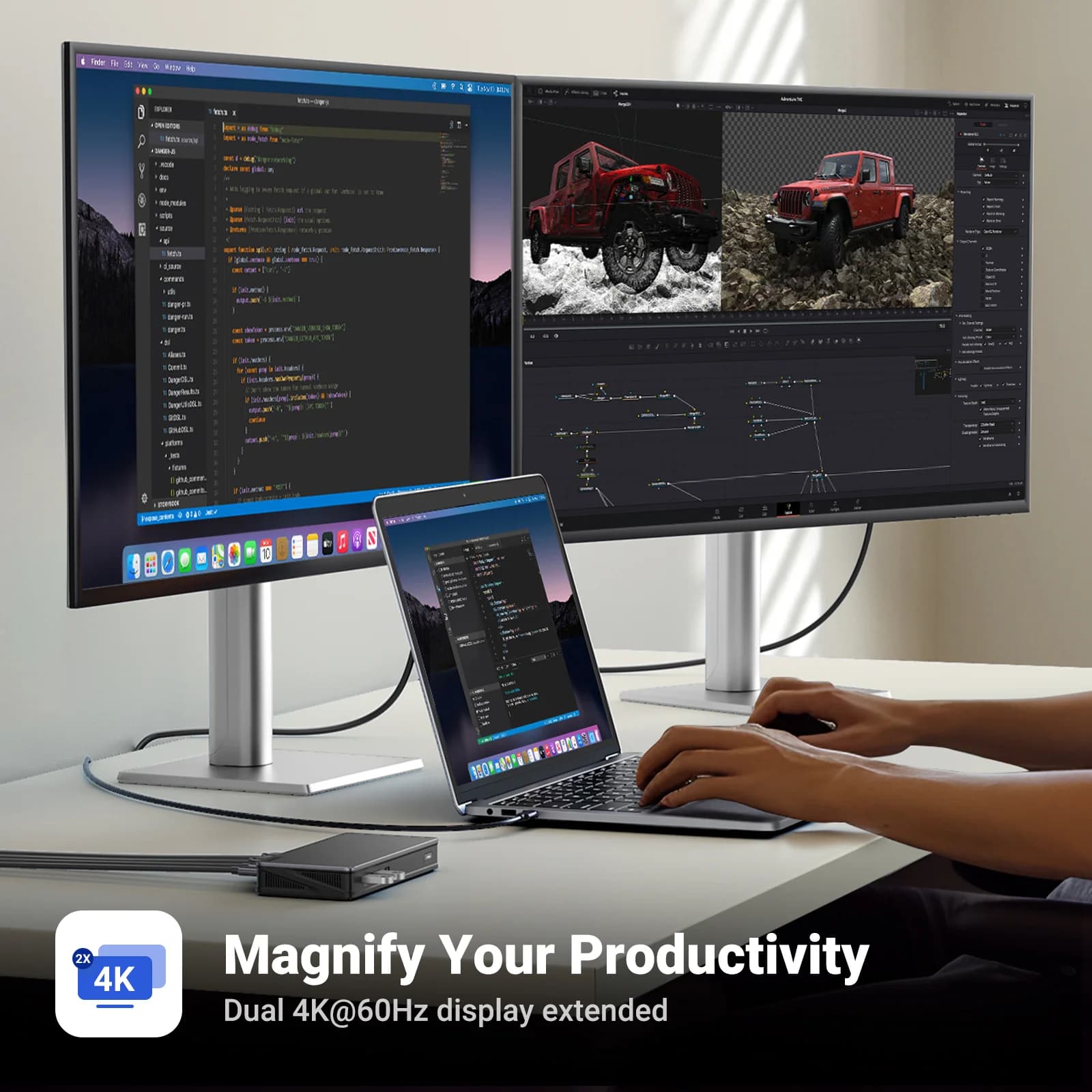 Çift 4K HDMI ve DP Destekli DisplayLink Docking İstasyonu