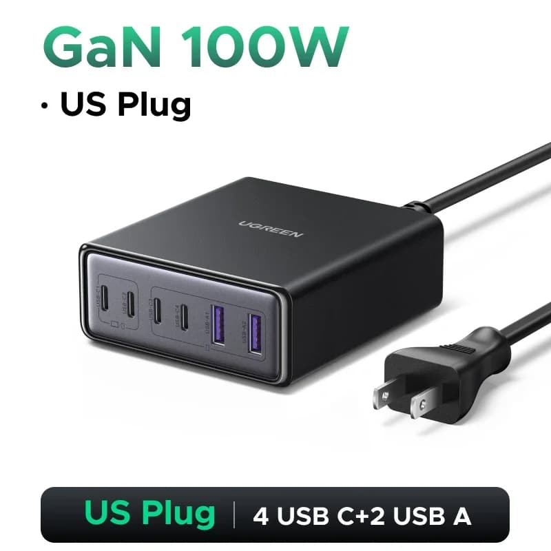 200W GaN Masaüstü Şarj Cihazı, ABD Fişli