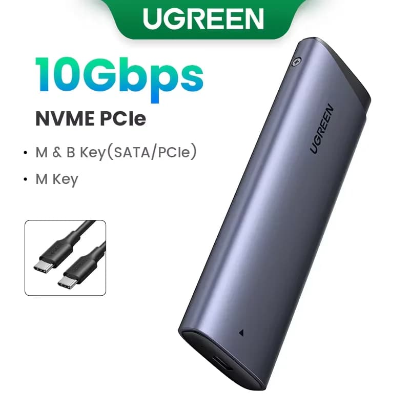 Çift Protokol M.2 NVMe/SATA SSD Harici Kutu