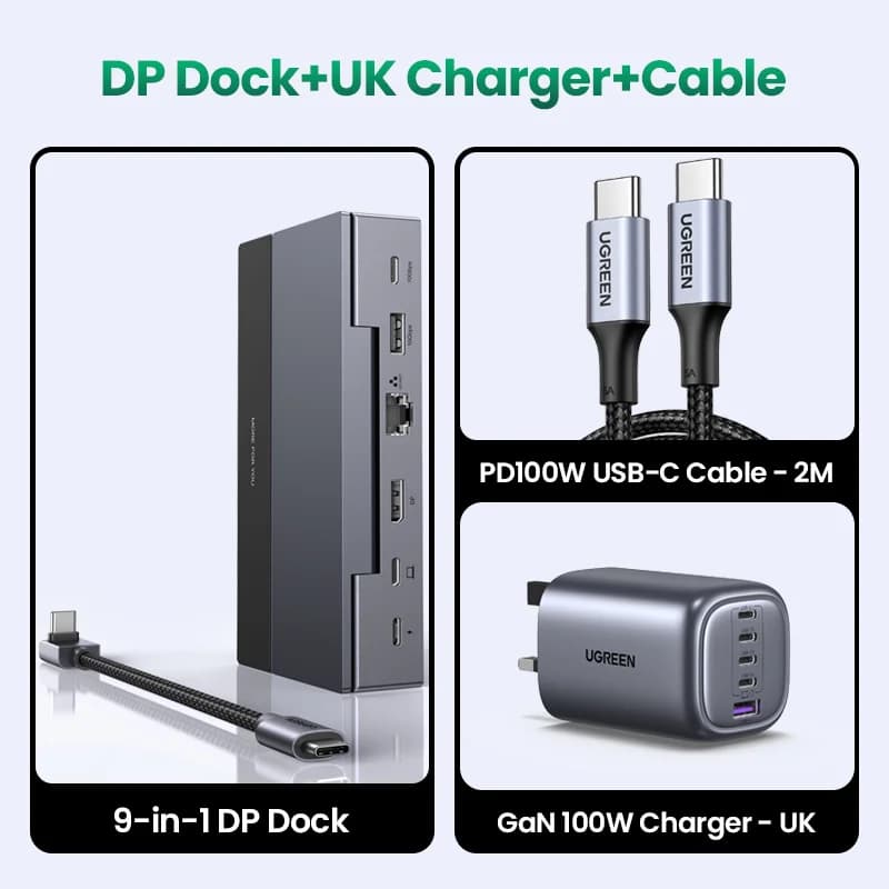 USB-C Docking İstasyonu, 4K 120Hz, 10Gbps, PD 100W