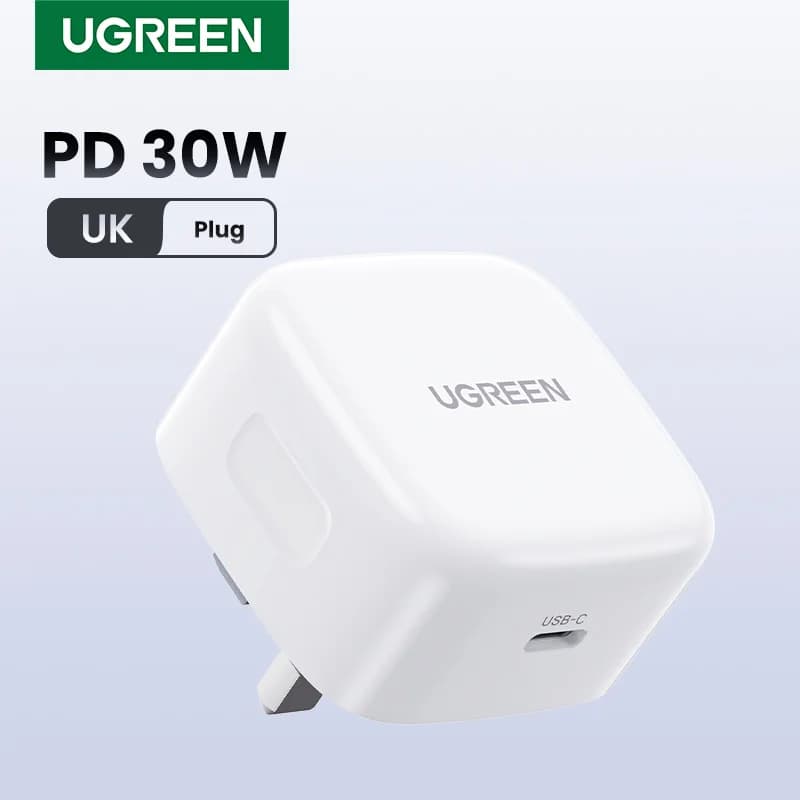 İngiltere Prizli 30W USB-C Hızlı Şarj Adaptörü