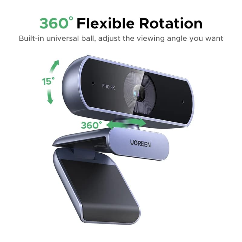 Otomatik Işık Düzeltmeli 2K HD USB Webcam