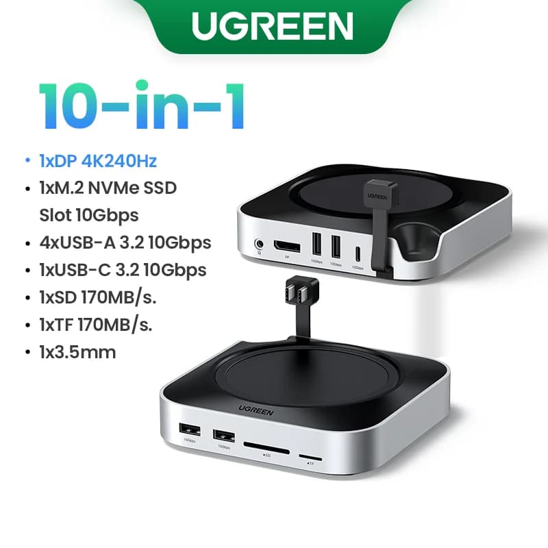 M.2 SSD Yuvalı Mac Mini Docking İstasyonu, 4K DP