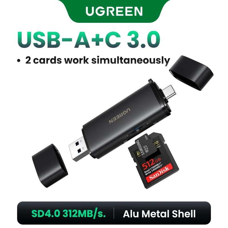 USB-C SD 4.0 Kart Okuyucu, 312MB/s