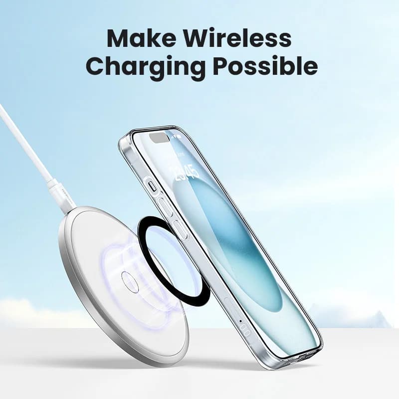 MagSafe Kablosuz Şarj İçin Manyetik Metal Halka Adaptörü