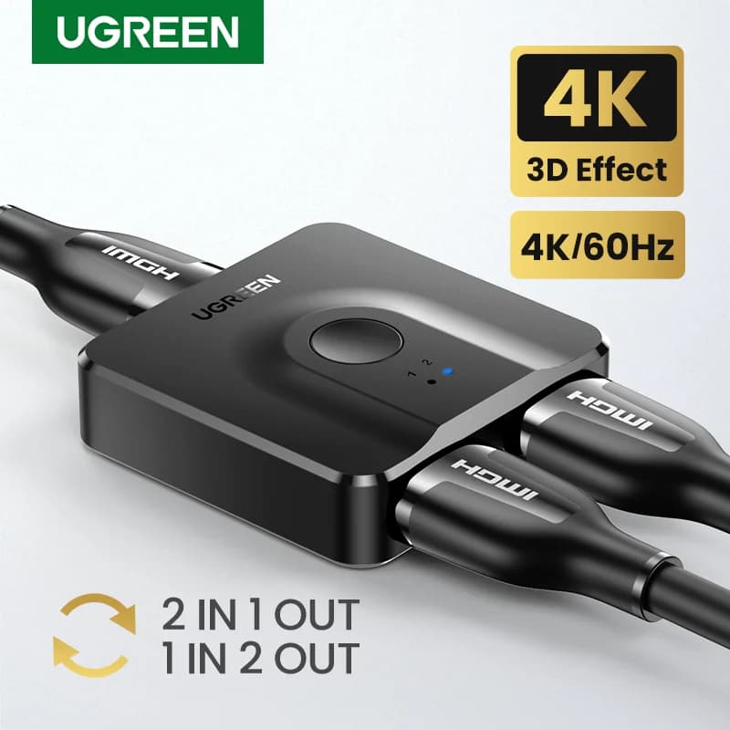 Çift Yönlü 4K HDMI Bölücü ve Anahtarlayıcı