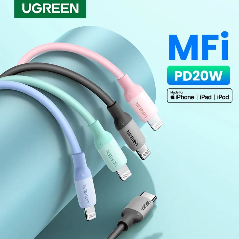 MFi Onaylı Silikon USB-C'den Lightning'e Hızlı Şarj Kablosu