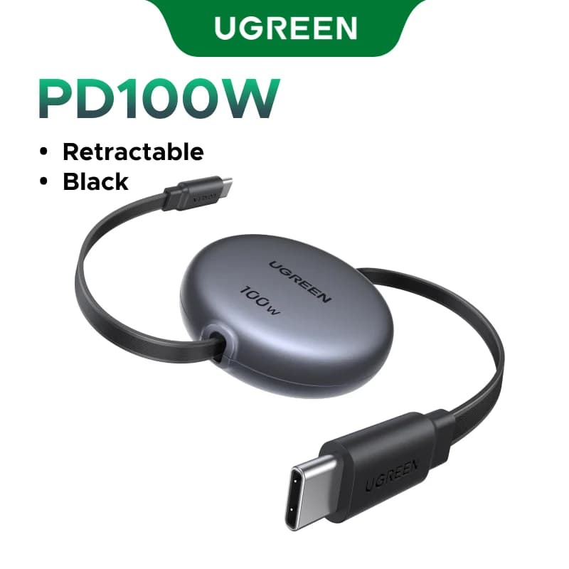 Geri Sarılabilir USB-C to USB-C Kablo, 100W PD