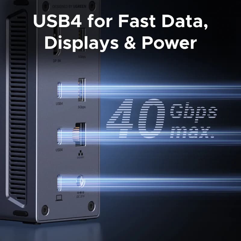 8K Ekran Destekli ve 40Gbps USB4 Docking İstasyonu