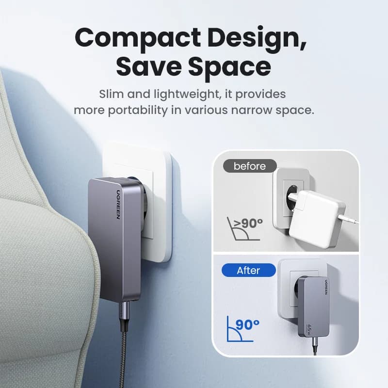 65W GaN USB-C Hızlı Şarj Cihazı (Quick Charge 4.0 Destekli)