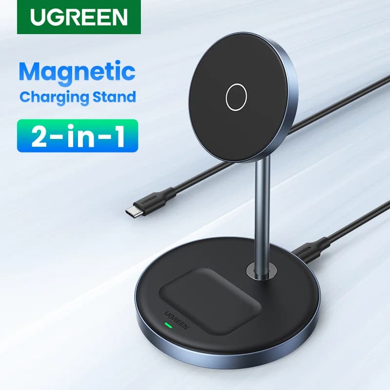 iPhone ve AirPods İçin 2-in-1 Manyetik Kablosuz Şarj Cihazı