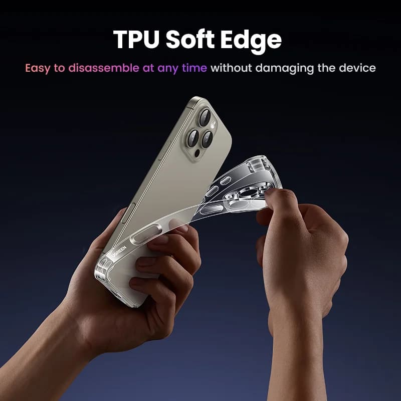 iPhone İçin Darbeye Dayanıklı Şeffaf Koruyucu Kılıf