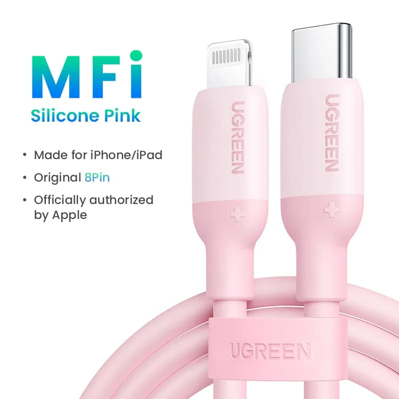 MFi Onaylı Silikon USB-C'den Lightning'e Hızlı Şarj Kablosu